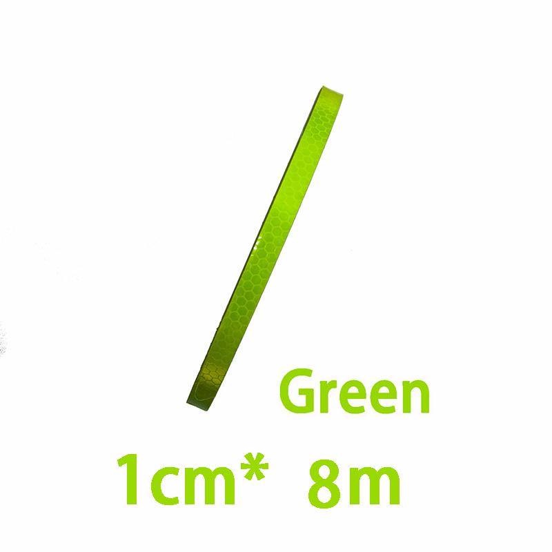 1cm*20/10/8/5m Reflective Tapes Reflectors Warning Tape Night Safety Sticker White Red Orange Green For Bicycle CarPinstriping Tape 3