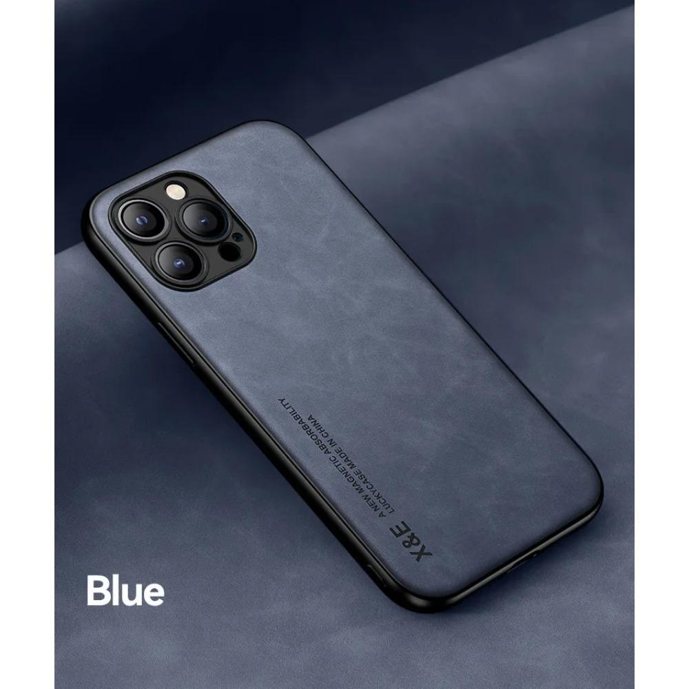 Встроенный магнитный автомобильный чехол для iPhone 15 Pro Max 14 Plus 13 12 Mini 11 защитный чехол держатель защита телефона текстурированный бизнес полная защита