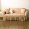 Thick Stretch Bubble Fabric Slipcover Minimalist Design Full Coverage Sofa Cover