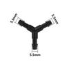 20Pcs DN16mm 4/7mm Y-Shaped Tee Connector Equal Barbed Coupling Black Garden Micro-Irrigation 3-Way Water Splitter Pipe Fittings