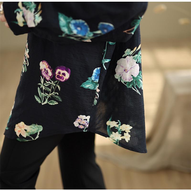 DIMANAF 2025 Женская рубашка больших размеров Весна Лето Рубашка с длинным рукавом Блузка Пуговицы Модные топы Футболки Свободный принт Новая блузка