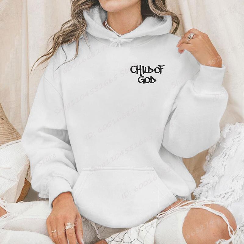 I Am A God Child Letter Print Hoodies Christian God Sweatshirts Hooded Pullover Pray The Lord Fashion Casual Harajuku Unisex