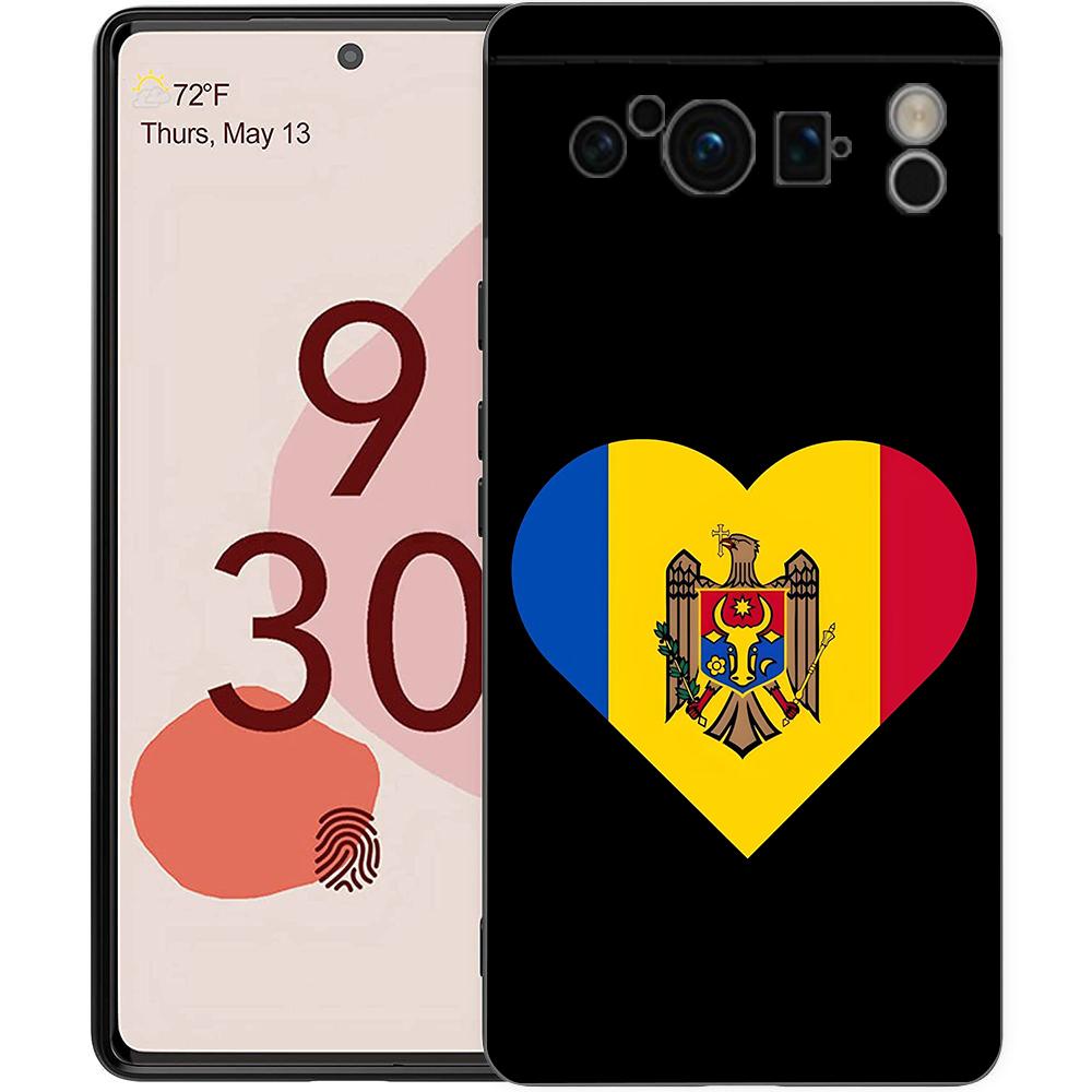 Чехол для телефона Google Pixel 10 Pro Pixel 9 Pro XL TPU Чехол Pixel 8 Pro 9A 8A 7A 7 6A 6 Pro Мягкая обложка Флаг Молдовы
