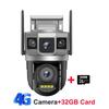 12MP 6K Двойной объектив Тройной экран 4G-SIM IP-камера WiFi Smart Network Беспроводной монитор V380 Безопасность Защита CCTV Домашние камеры