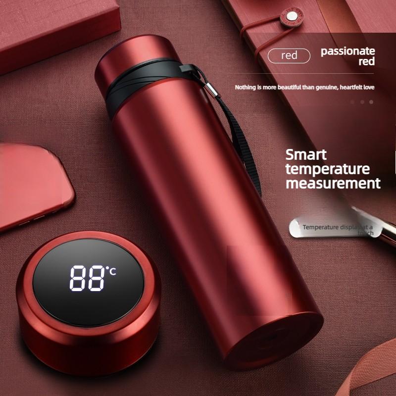 600MLSmart, large-capacity 304 stainless steel insulated business mug with a strap, simple and portable tea cup