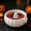 Spiral Swirl Snack Container Self Spinning Berry Washing Bowl, Halloween Ghost/Pumpkin 3D Handmade Fruit Drainer Bowl Printed Vegetable Rinser