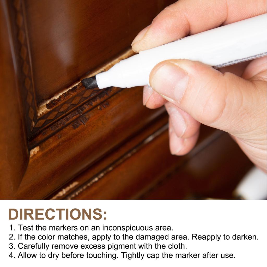 2-12Pcs Furniture Repair Pens Touch Up Filler Sticks Oil Based Paint Markers Wood Floors Scratches Patch Paint Pen and Crayons