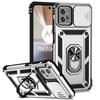 Противоударный чехол Armor для Motorola Moto G22 G32 G52 G62 G82 G31 G41 G60s, защитная крышка для камеры со сдвижной шторкой, подставка-кольцо, Fundas Coque