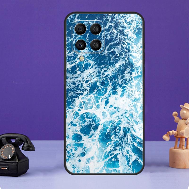 Чехол с синим морем и океанскими волнами для Samsung Galaxy M13 M33 M53 M20 M30s M31s M12 M32 M52 M11 M51 M14 M34 M54 M55