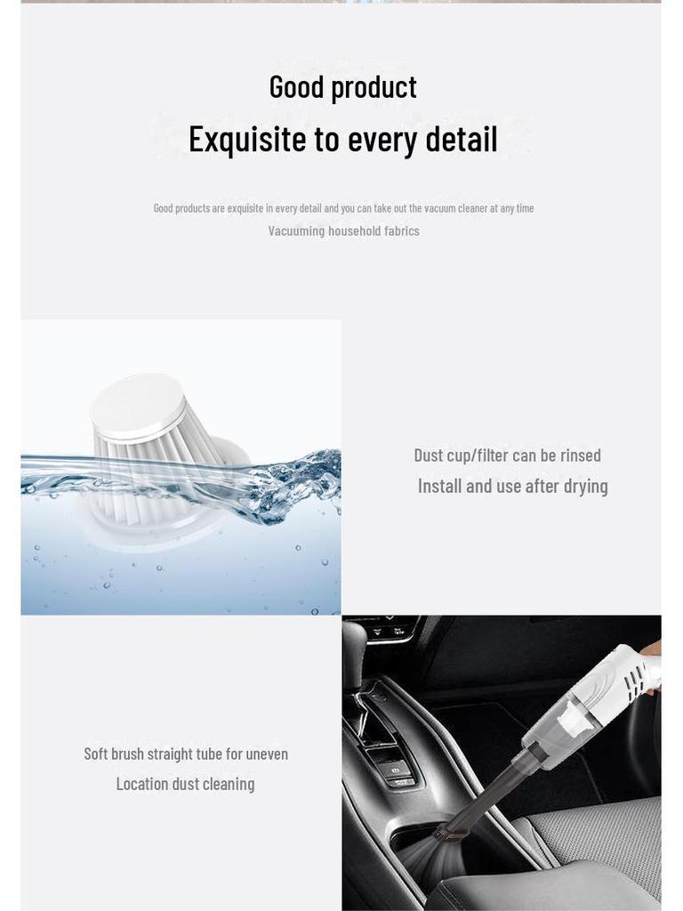 Мощный беспроводной зарядный ручной пылесос: Многофункциональный для дома и автомобиля