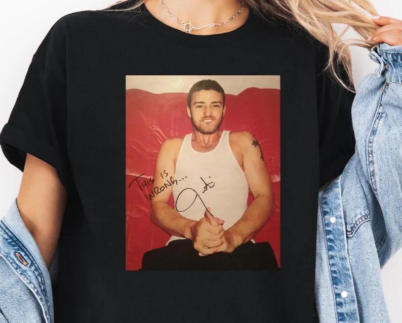 NSYNC Justin Timberlake Black Unisex T-Shirt Full size Gift Xmas D2040