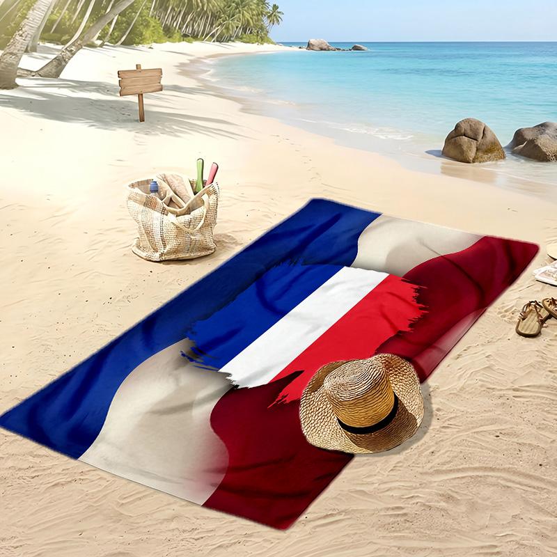 Пляжное полотенце с принтом France Football, быстросохнущее, супервпитывающее, мягкое банное полотенце для плавания, пляжа, путешествий, сувенир, подарок