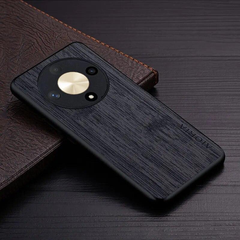 Чехол для Honor Magic 6 Lite Pro, чехол из бамбукового дерева, кожаный чехол, роскошный чехол для huawei Honor Magic 6 lite, чехол-капа