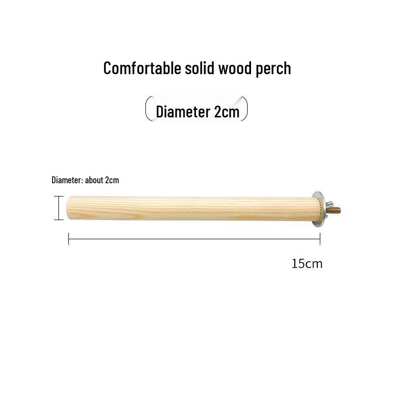 Parrot Tiger Skin Perch & Chewing Toy for Cockatiels & Budgies - Bird Claw Sharpening Stick