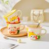 Design Sense Niche Office Water Cup Cute Pet Cartoon Illustration Animal Mug Household Couple Milk Breakfast Cup