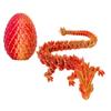 22cm 3D Printed Dragon 8.5cm Dragon Egg Chinese Festival Dragon Figurine Crystal  Egg Funny Home Office Cool Ornament Decoration