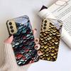 Текстура золотой чешуи Для Samsung Galaxy S 21 S22 S23 Plus S24 Ultra S20 FE 25Ultra S21+ S9+ 22Plus Золотой стеклянный чехол для телефона