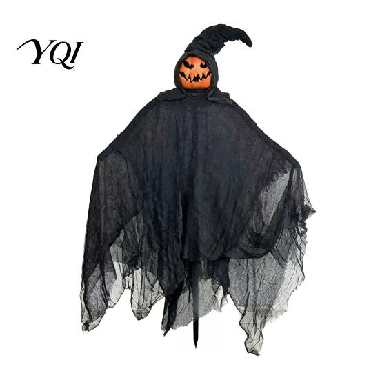 Large Witch Props for Garden Halloween Ground Stake, Black Robe And Pointed Hat Spooky Unique Outdoor Ornaments Figures, Weather Resistant Yard Party