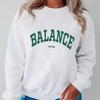 Толстовка «БАЛАНС ВНУТРИ» с забавным слоганом, пуловеры для девочек, индивидуальный пот, женский модный повседневный хлопковый винтажный топ