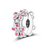 Fashion 925 Silver Dangle Charm Beads Spring Flower Fit Original  Bracelet DIY For Pendant Necklace Making Women Gift