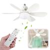 40w/200-2000lm Small Ceiling Fan with Lights with Remote Control E27 Screw Design for Living Room Study & Household Use