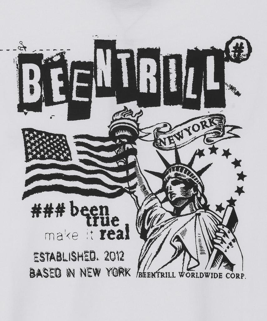 Футболка BEENTRILL Символ Свободы (Белый с оттенком)