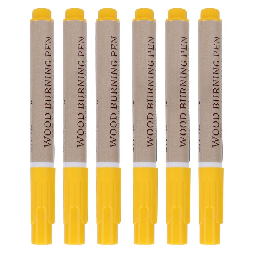 6Pcs Wood Burning Pen Kit Pyrography Marker Set Scorch Tools for Beginners Projects