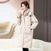 Одежда Новая Куртка с хлопковой подкладкой ниже талии Длинная куртка с хлопковой подкладкой длиной до колена Осень и зима Хлопковое пальто Женская Толстая