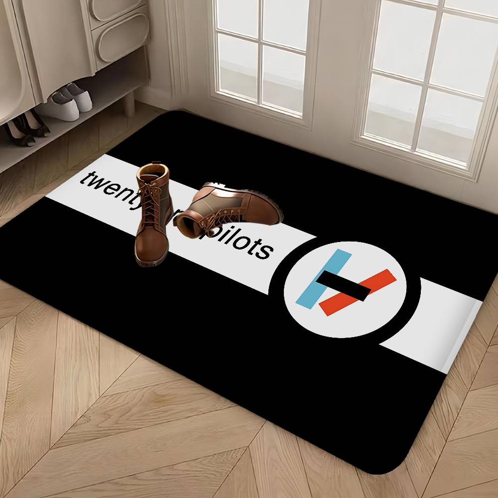 Popular T-Twenty One Pilot Kitchen Mat Nordic Style Bedroom Living Room Doormat Home Balcony Anti-Slip Welcome Rug