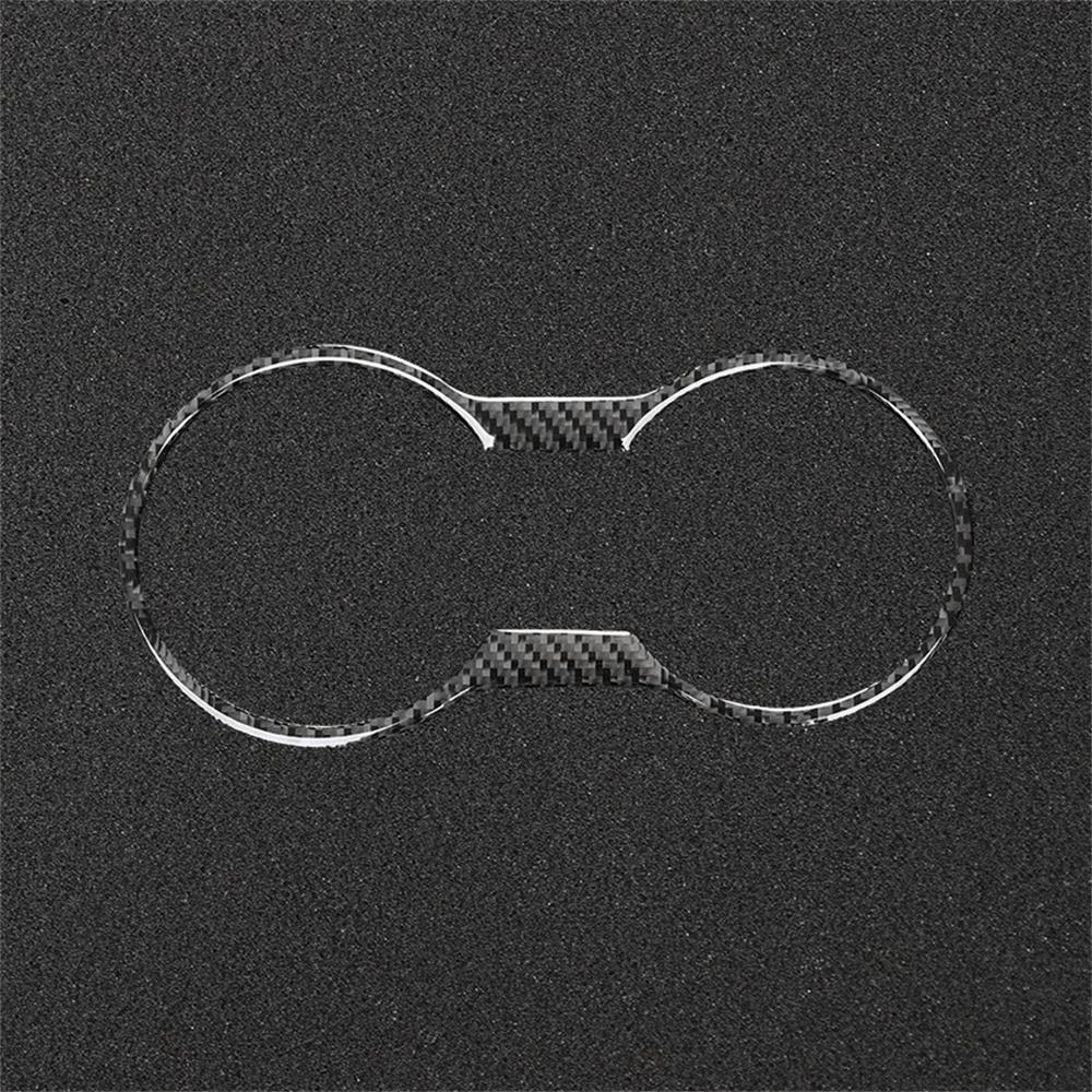 Real Carbon Fiber Cup Holder Cover Trim For Ford Mustang 2015-2023 Replacement