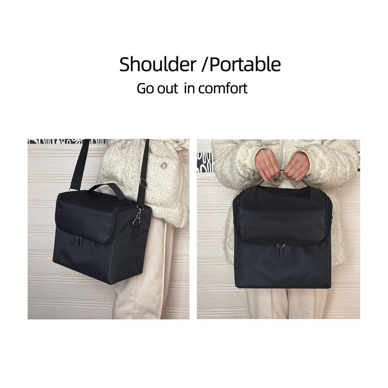 Сумка для макияжа, ручная большая вместительная многослойная маникюрная парикмахерская набор инструментов для вышивания, чехол для хранения косметики, сумка для туалетных принадлежностей