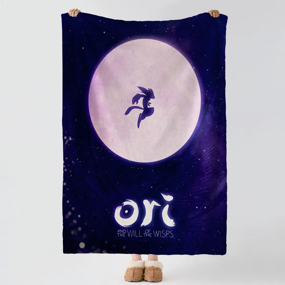 Ori a-and t-the Blind Forest Throw Soft Warm Flannel Blanket, Multi-use Throw for Bed Sofa Office, Air Conditioning Nap Blanket