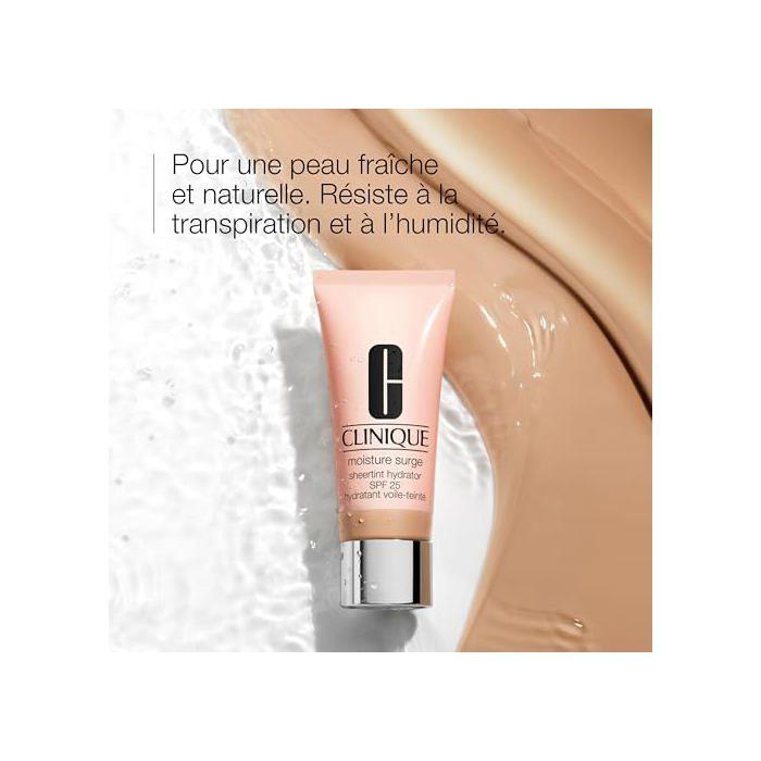 Hydratant visage - Moisture Surge SPF 25 Sheer Tint #03 - SPF 25 - Acide hyaluronique (12h) - Teinté léger adaptatif