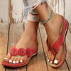 Women's Fashion Faux Leather Slides Sandals Summer New Thick Sole Pinch Toe Slippers Women's Sandals