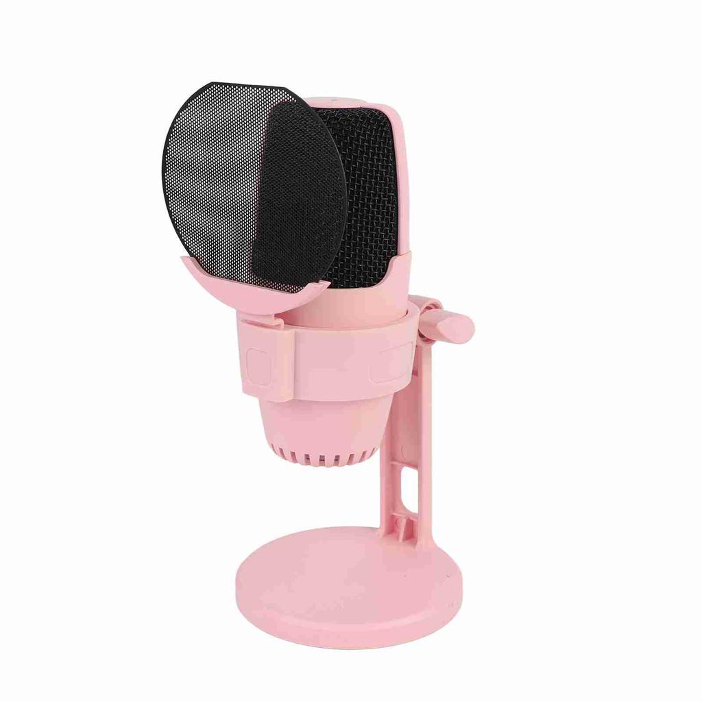 USB Condenser Microphone Cardioid PC Condenser Mic with RGB Light for Gaming Studio Recording Live Streaming