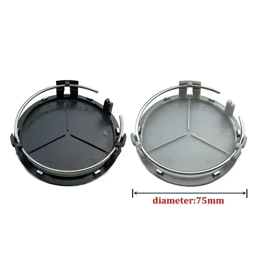 ECD5 Mercedes Benz wheel center cap 75mm new black Hubcap for Mercedes w204 w211 w205 W212 amg w203 w213 w124 w176 w177 accessories
