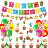 Mexican Carnival Theme Party Decoration Birthday Flag Cake Plug Balloon Customization