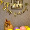 3m 12 Flag Gold Pink Paper Board Garland Banner For Baby Shower Birthday Party Decoration Kids Room Decoration Garland Bunting