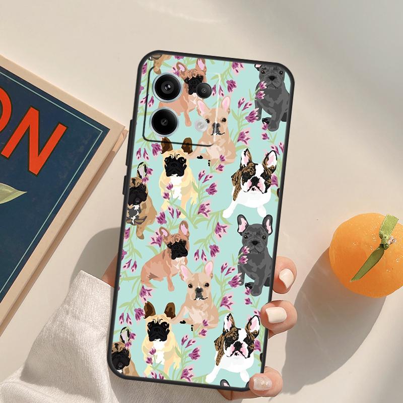 French Bulldog Dog Funda For Xiaomi Redmi Note 13 Pro 9 10 11 12 14 Pro 10S 11S 12S Redmi 14C 13C 10C 12C Case
