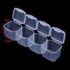 28 Slots Clear Plastic Beads Case Nails Rhinestones Organizer Jewelry Storage Box