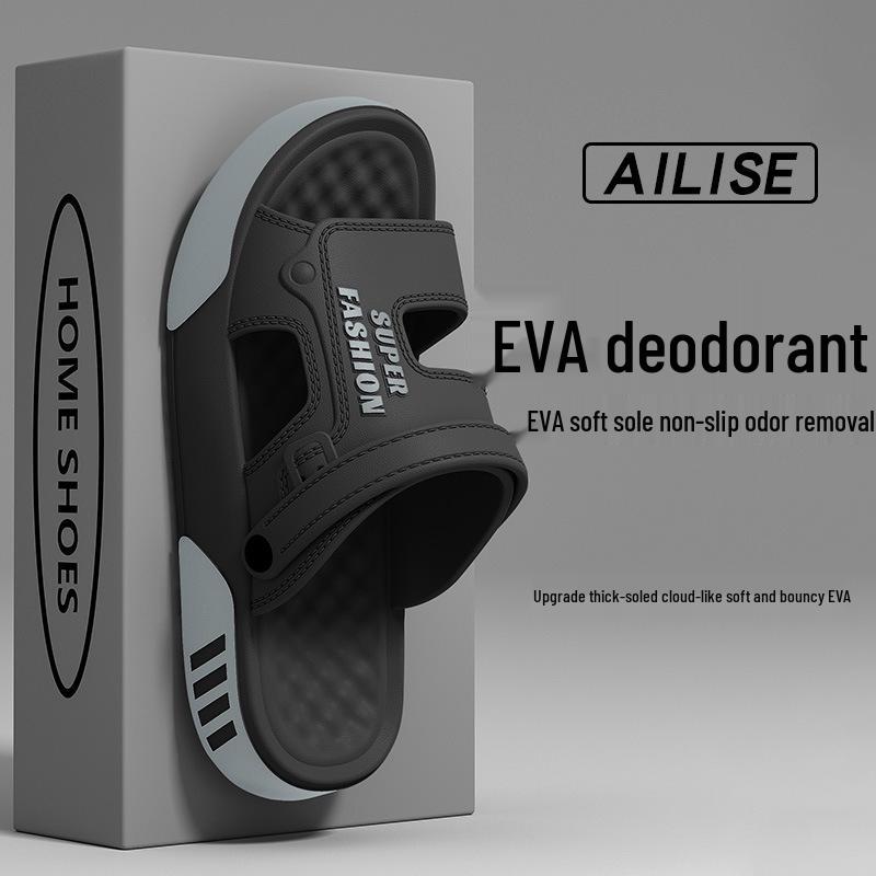 Мужские летние сандалии для вождения 2025: Износостойкая, Мягкая подошва, Двусторонняя, Нескользящая Повседневная обувь