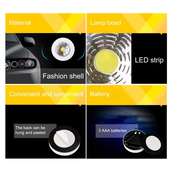 Беспроводной светодиодный ночник, маленькая круглая лампа, суперяркая, высокая яркость, энергосберегающая лампа для установки под шкафом, сенсорное управление