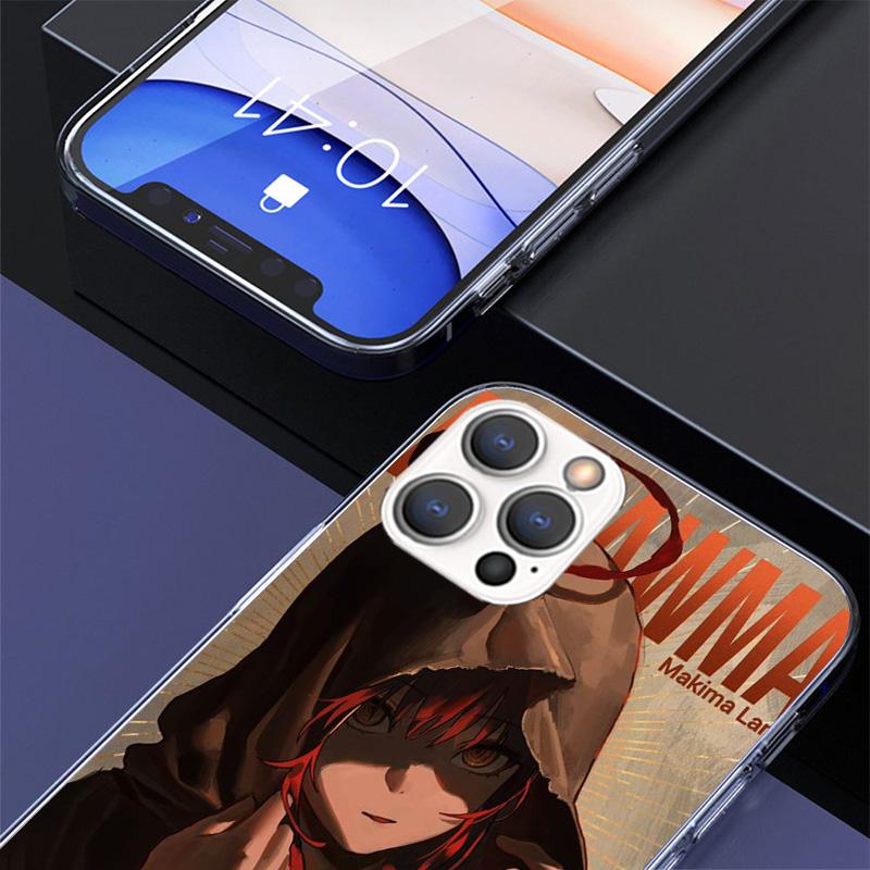 C-Chainsaw Mans Makima Phone Case For iPhone 17 Air 16 15 Pro Max 14 Plus 13 Mini 12 11 Cover 7 8 SE Silicone Shell Print Fundas