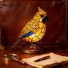 Лампа-ночник из витражного стекла в виде птицы, питание от USB, смола, ночник в виде птицы, лампа для украшения дома, офиса, гостиной, спальни, стола, рождественский подарок, подарок на день рождения