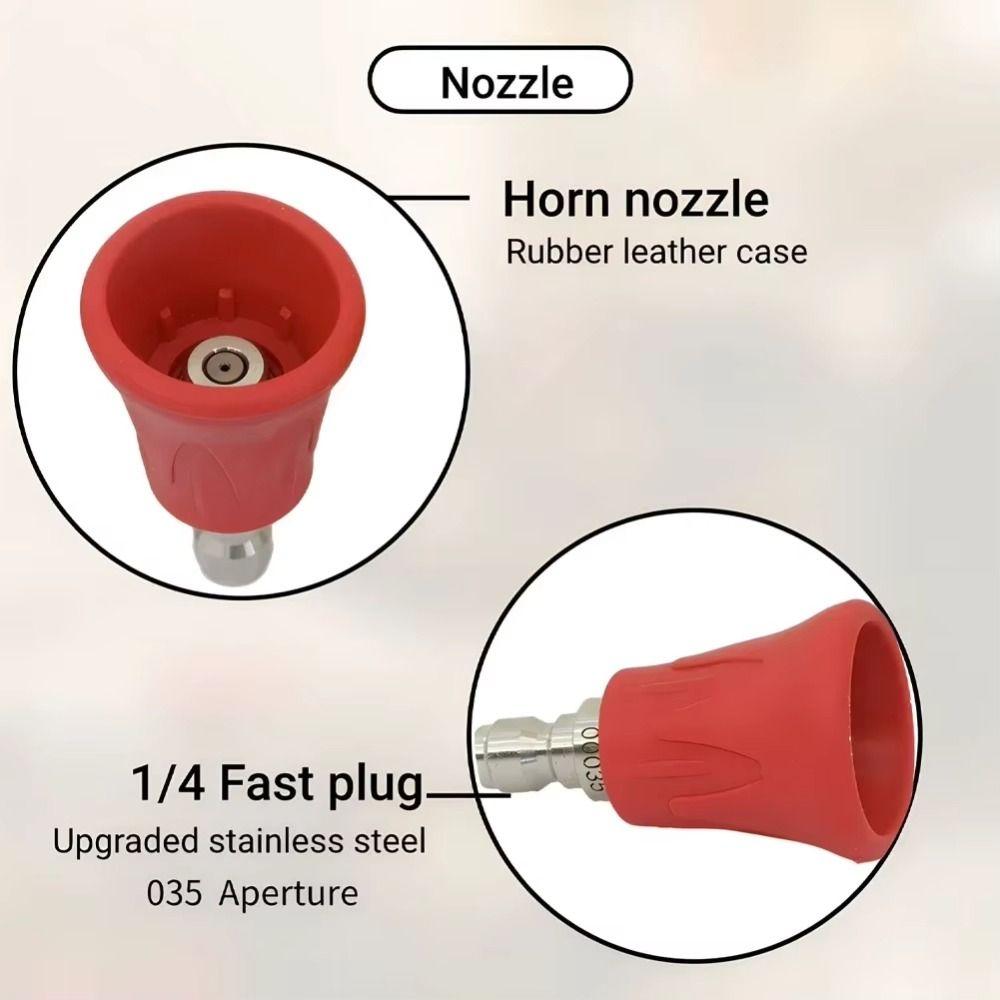 Splash Proof Car Wash Nozzle 0° 15° 25° 40° Washer Tips Portable High Pressure Water Spray Nozzle