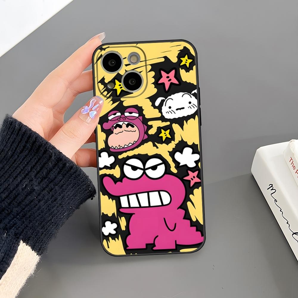 Crayon Shin-chans Phone Case For Iphone 16 Plus 15 14 Pro Max 13 Mini 11 12 Xr X Xs 6 7 8 SE Plus Back Cover