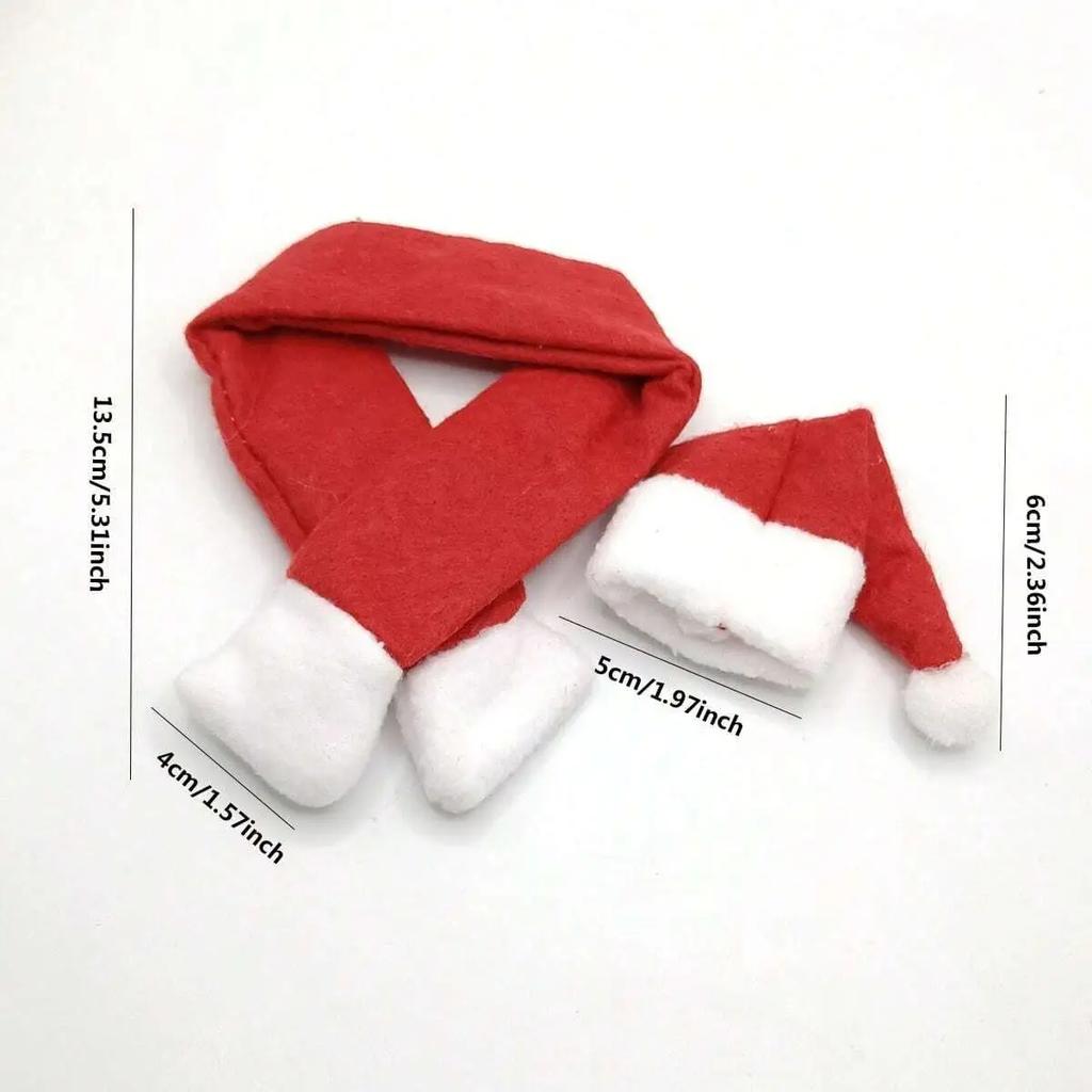 10 шт. Рождественские креативные товары для дома, Нетканый шарф, шляпа, украшение для винной бутылки, Рождественский чехол для винной бутылки, украшение