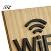Wooden WiFi Sign Wifi Tabletop WIFI Password Wireless Network Display Desktop Board for Restaurant Supermarket Office Home Bar Coffee Dorms