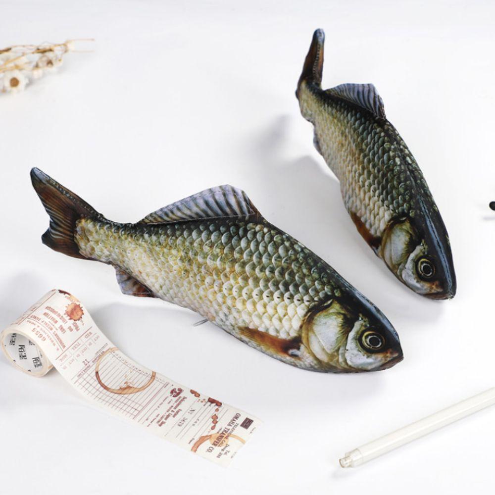 Carp Fish Shape Pen Bag Clownfish Stationery Storage Bag Waterproof Fish Pencil Case Kids