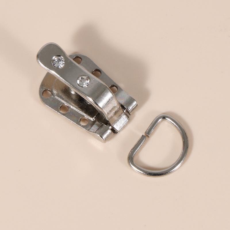 Высококачественный набор пуговиц и пряжки для шубы со стразами, с металлической кнопкой и застежкой "утиный клюв"